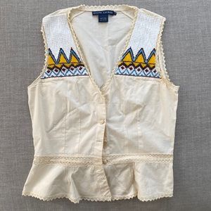 Vintage Ralph Lauren Beaded Vest